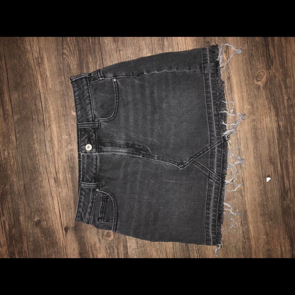 PacSun black denim skirt